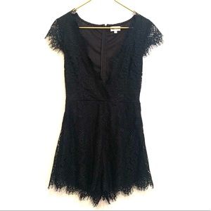 [superdown] Black Lace Romper - Size Small